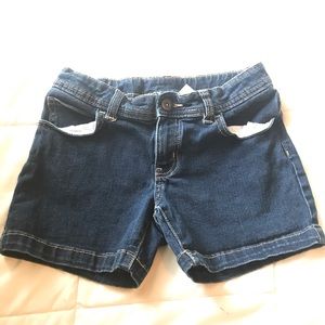 girls dark denim shorts